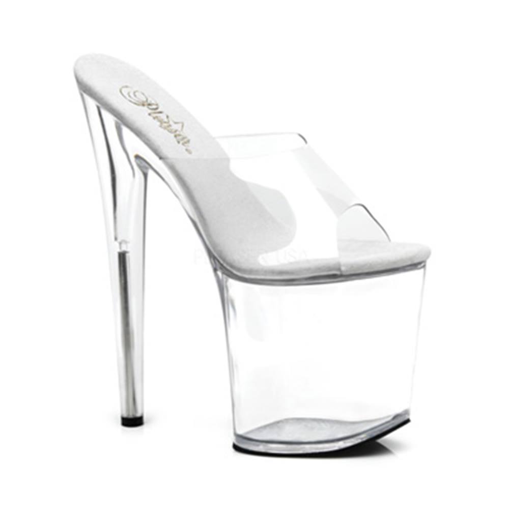 Pleaser - FLAMINGO801 Mules à talons - Chaussures de pole dance - Blanc Product image